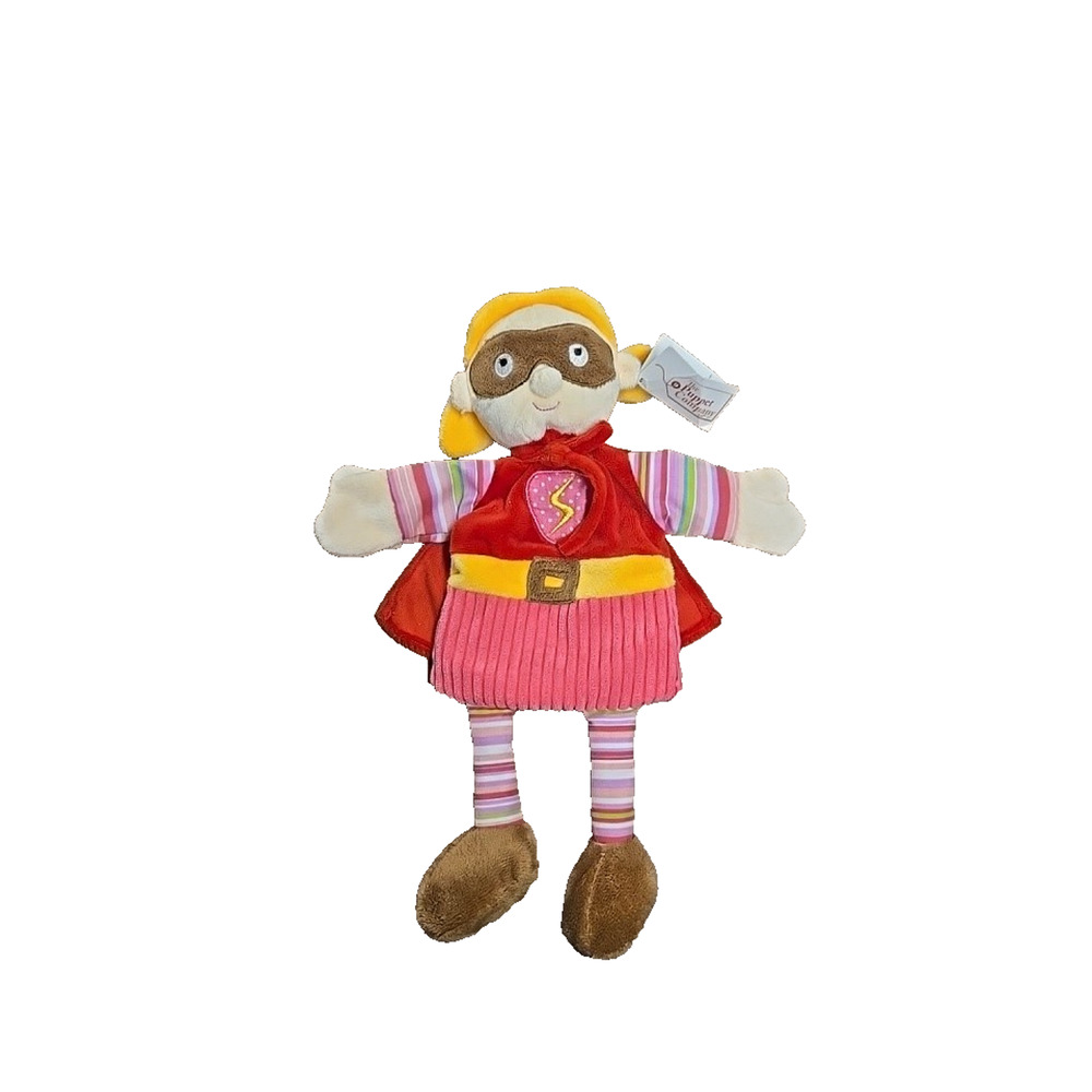 The Puppet Company Story Tellers Super Hero Hand Puppets Pink Blonde Girl 13 in.
